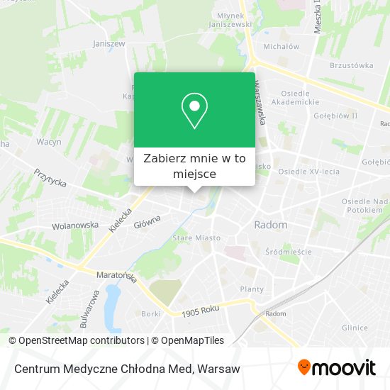 Mapa Centrum Medyczne Chłodna Med