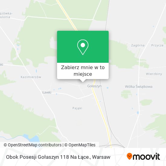 Mapa Obok Posesji Gołaszyn 118 Na Łące.