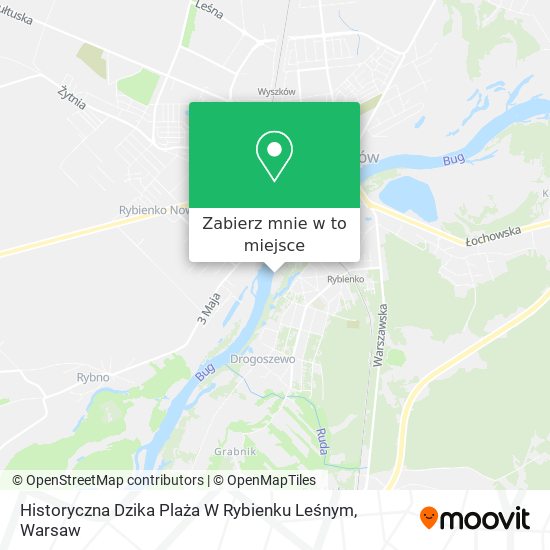 Mapa Historyczna Dzika Plaża W Rybienku Leśnym