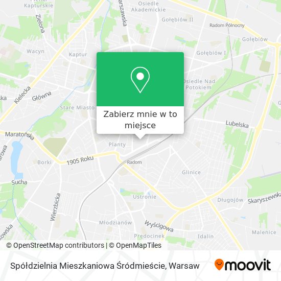 Mapa Spółdzielnia Mieszkaniowa Śródmieście