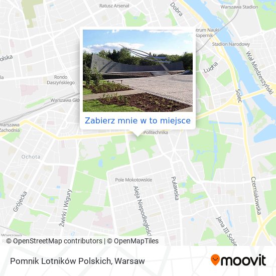 Mapa Pomnik Lotników Polskich