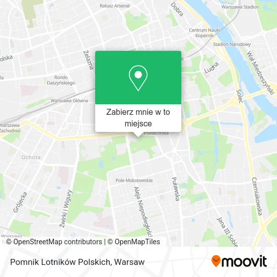 Mapa Pomnik Lotników Polskich