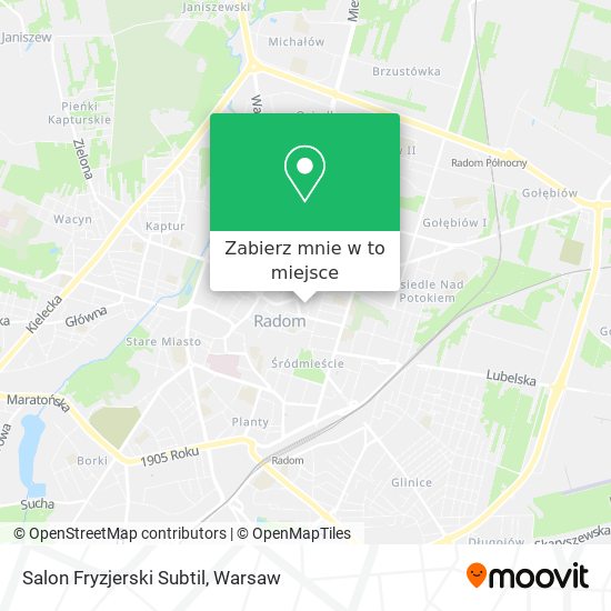 Mapa Salon Fryzjerski Subtil