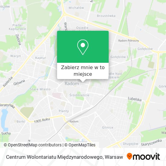 Mapa Centrum Wolontariatu Międzynarodowego