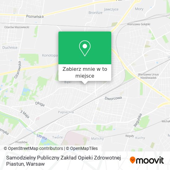 Mapa Samodzielny Publiczny Zakład Opieki Zdrowotnej Piastun