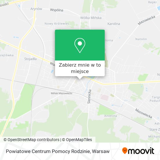 Mapa Powiatowe Centrum Pomocy Rodzinie