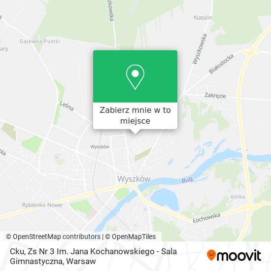 Mapa Cku, Zs Nr 3 Im. Jana Kochanowskiego - Sala Gimnastyczna