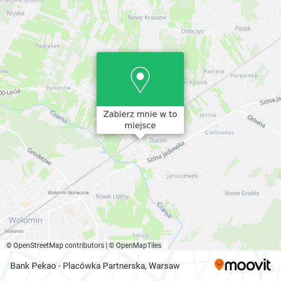 Mapa Bank Pekao - Placówka Partnerska