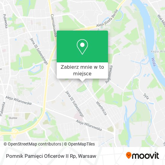 Mapa Pomnik Pamięci Oficerów II Rp