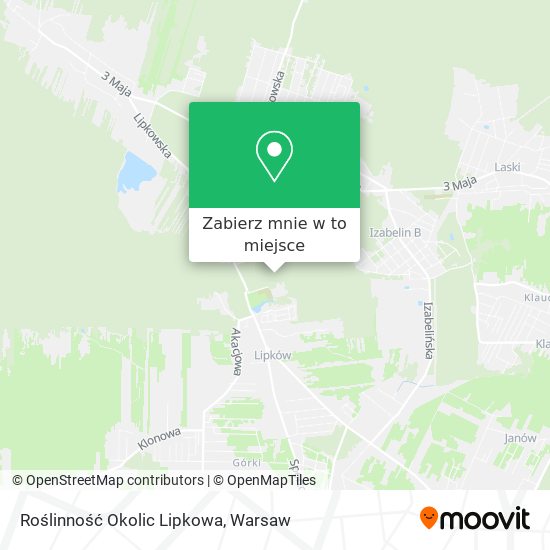 Mapa Roślinność Okolic Lipkowa