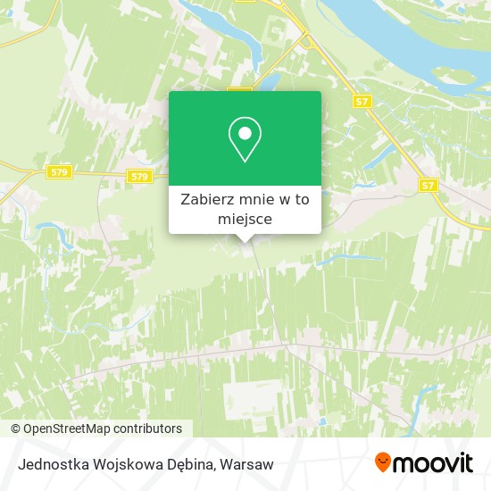 Mapa Jednostka Wojskowa Dębina