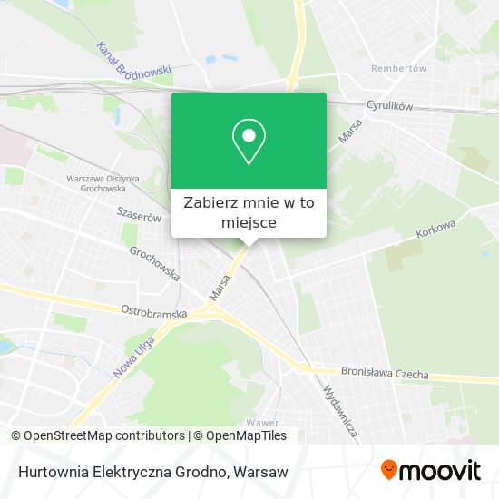 Mapa Hurtownia Elektryczna Grodno