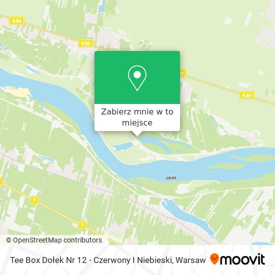 Mapa Tee Box Dołek Nr 12 - Czerwony I Niebieski