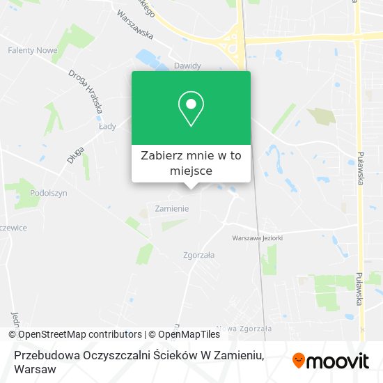 Mapa Przebudowa Oczyszczalni Ścieków W Zamieniu