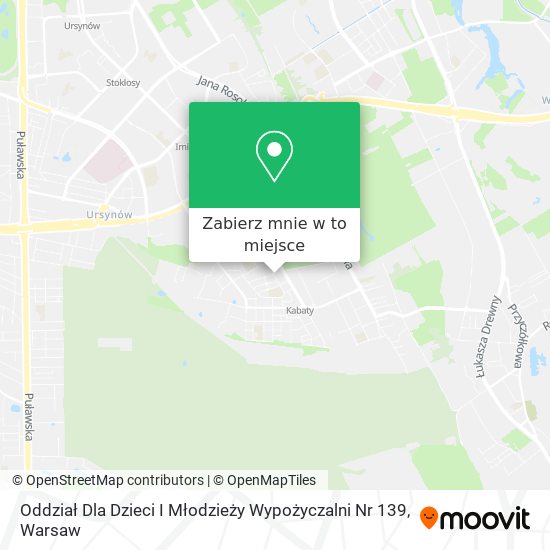 Mapa Oddział Dla Dzieci I Młodzieży Wypożyczalni Nr 139