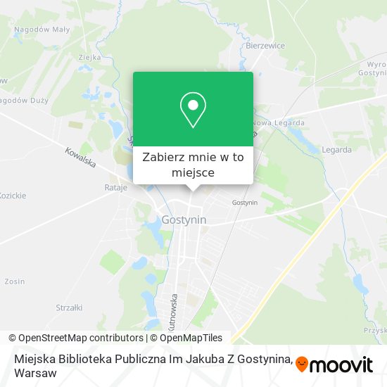 Mapa Miejska Biblioteka Publiczna Im Jakuba Z Gostynina