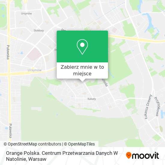 Mapa Orange Polska. Centrum Przetwarzania Danych W Natolinie