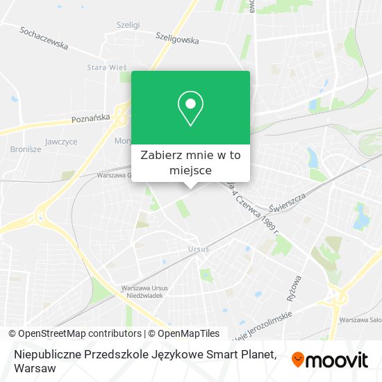 Mapa Niepubliczne Przedszkole Językowe Smart Planet