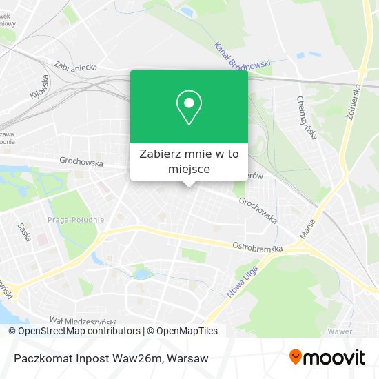 Mapa Paczkomat Inpost Waw26m