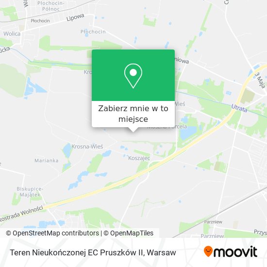 Mapa Teren Nieukończonej EC Pruszków II