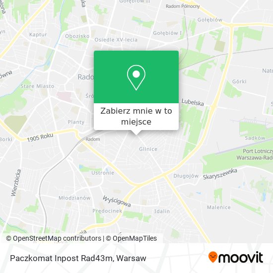 Mapa Paczkomat Inpost Rad43m