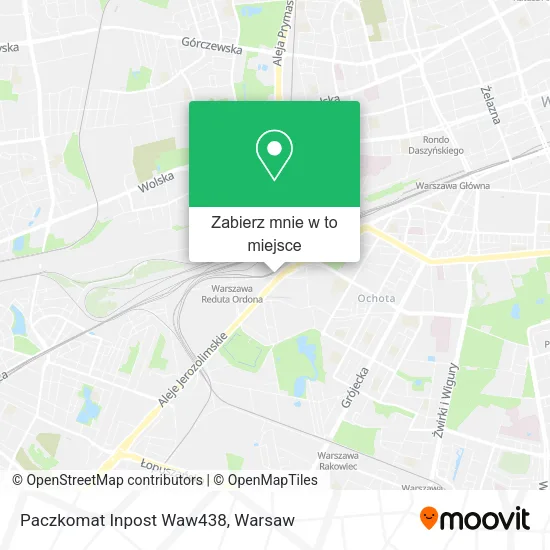 Mapa Paczkomat Inpost Waw438