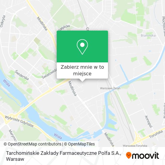 Mapa Tarchomińskie Zakłady Farmaceutyczne Polfa S.A.