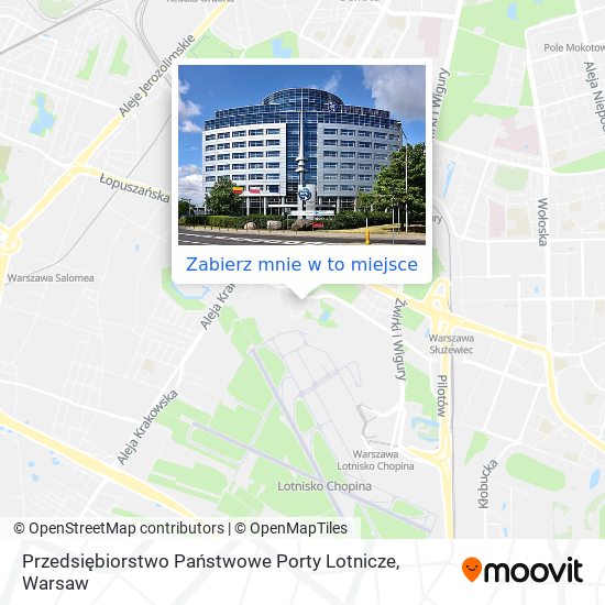 Mapa Przedsiębiorstwo Państwowe Porty Lotnicze