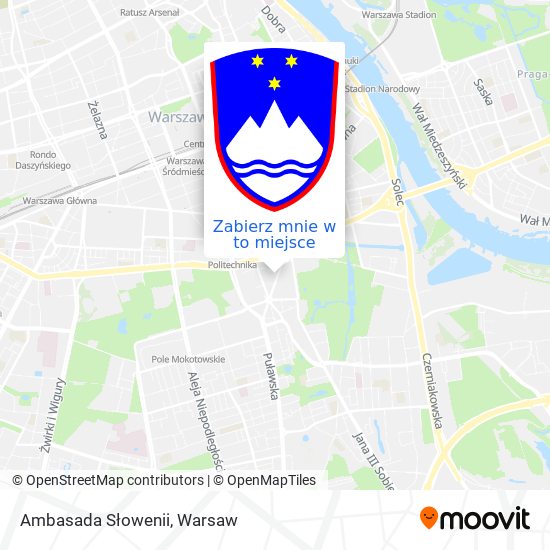 Mapa Ambasada Słowenii