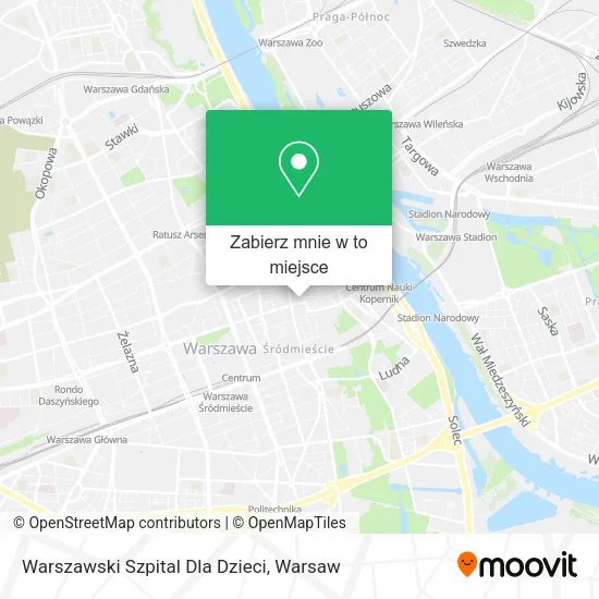 Mapa Warszawski Szpital Dla Dzieci