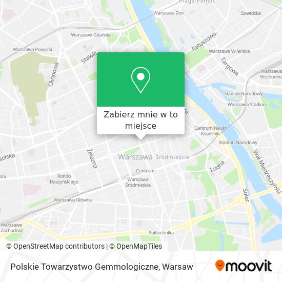 Mapa Polskie Towarzystwo Gemmologiczne