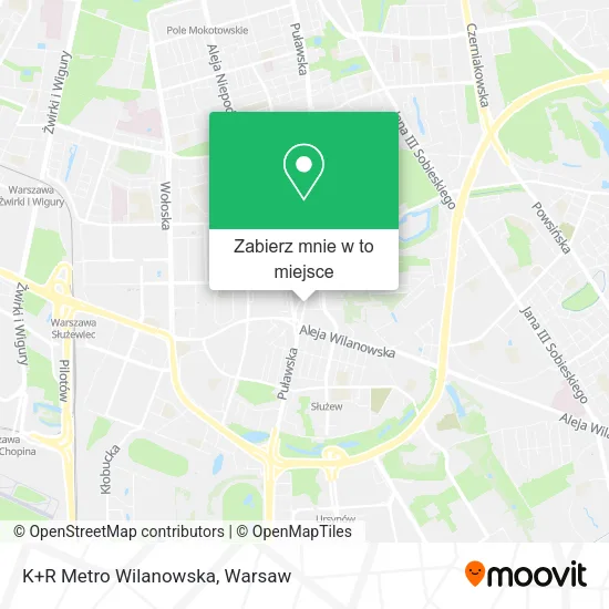 Mapa K+R Metro Wilanowska