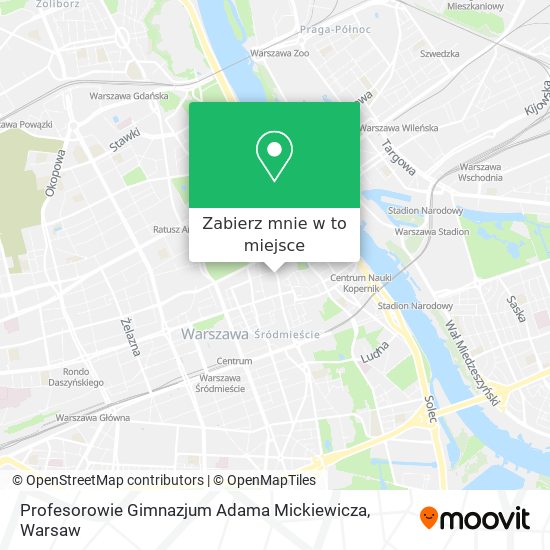 Mapa Profesorowie Gimnazjum Adama Mickiewicza