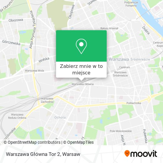 Mapa Warszawa Główna Tor 2