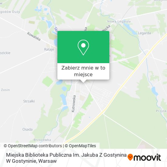 Mapa Miejska Biblioteka Publiczna Im. Jakuba Z Gostynina W Gostyninie