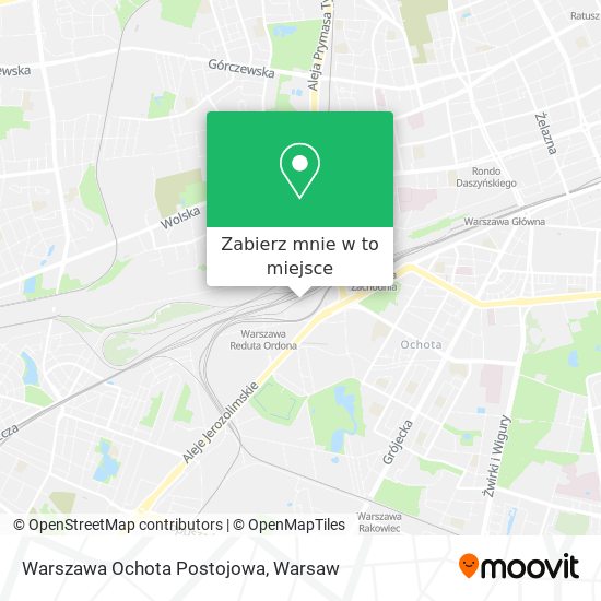 Mapa Warszawa Ochota Postojowa