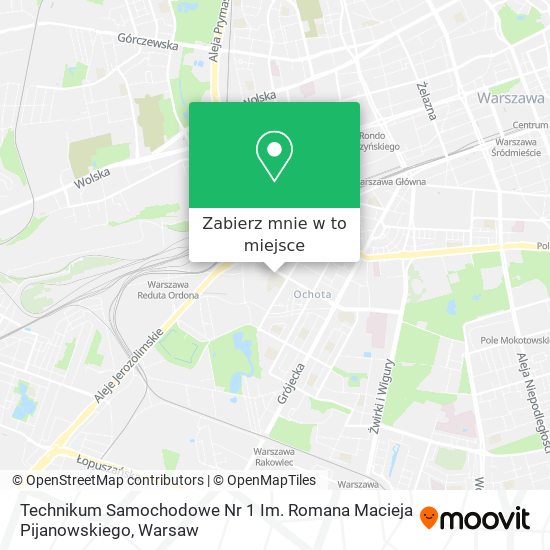 Mapa Technikum Samochodowe Nr 1 Im. Romana Macieja Pijanowskiego