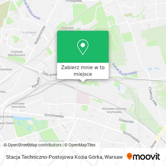 Mapa Stacja Techniczno-Postojowa Kozia Górka