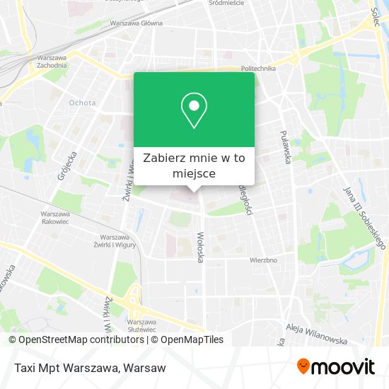 Mapa Taxi Mpt Warszawa