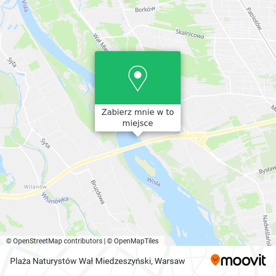 Mapa Plaża Naturystów Wał Miedzeszyński