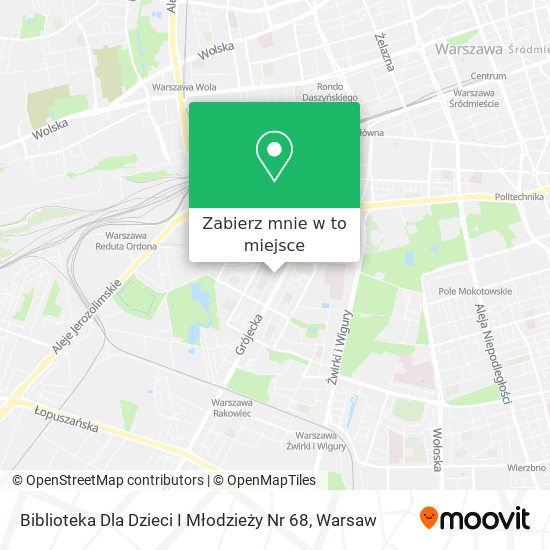 Mapa Biblioteka Dla Dzieci I Młodzieży Nr 68