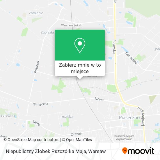 Mapa Niepubliczny Żłobek Pszczółka Maja