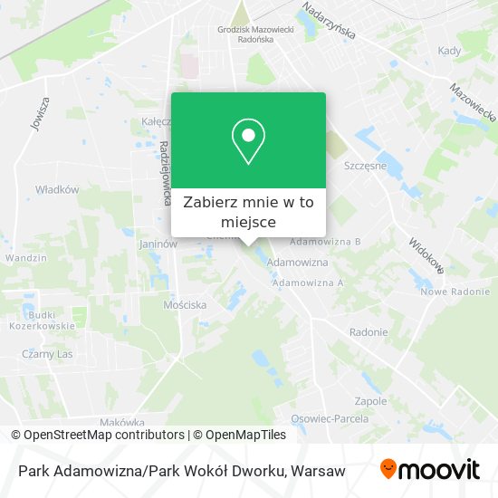 Mapa Park Adamowizna / Park Wokół Dworku