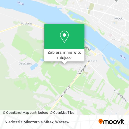 Mapa Niedoszła Mleczarnia Mitex