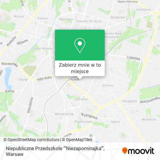 Mapa Niepubliczne Przedszkole ""Niezapominajka""