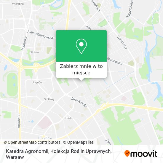 Mapa Katedra Agronomii, Kolekcja Roślin Uprawnych