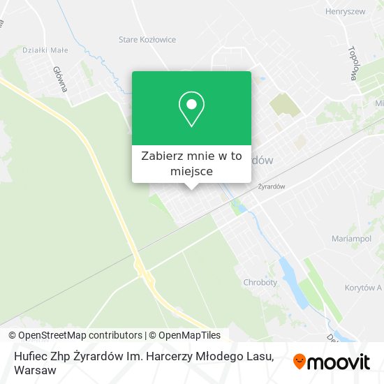 Mapa Hufiec Zhp Żyrardów Im. Harcerzy Młodego Lasu