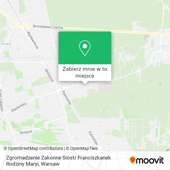 Mapa Zgromadzenie Zakonne Sióstr Franciszkanek Rodziny Maryi