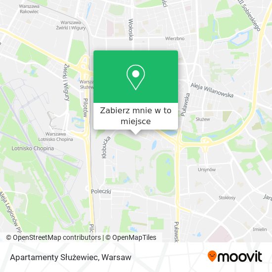 Mapa Apartamenty Służewiec