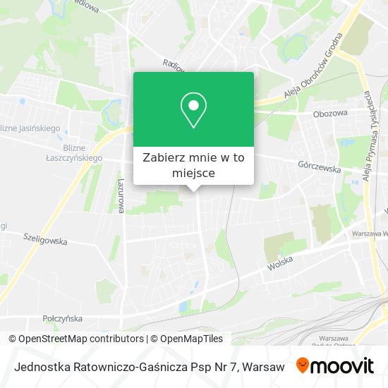 Mapa Jednostka Ratowniczo-Gaśnicza Psp Nr 7